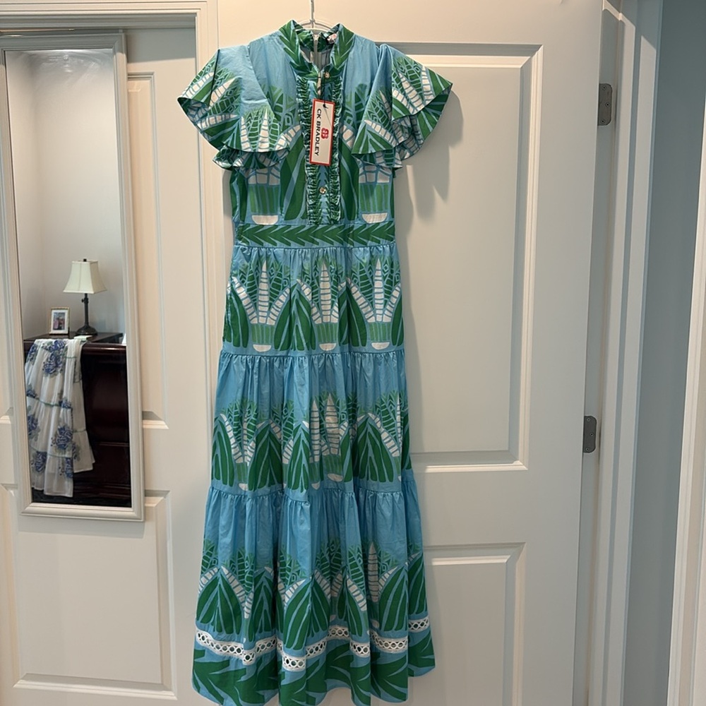 New with tags Colorful CK Bradley DOON DRESS - PAPYRUS GRASS Maxi Dress. - Picture 4 of 7
